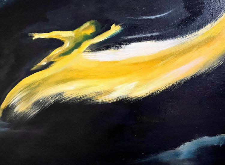 Abstract Figures in Landscape,Oil on Canvas #11 - Laurie Rubell