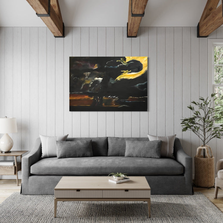 Abstract Figures in Landscape,Oil on Canvas #11 - Laurie Rubell