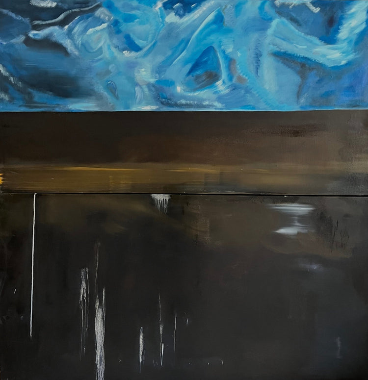 Abstract Figures in Landscape,Oil on Canvas #21 - Laurie Rubell