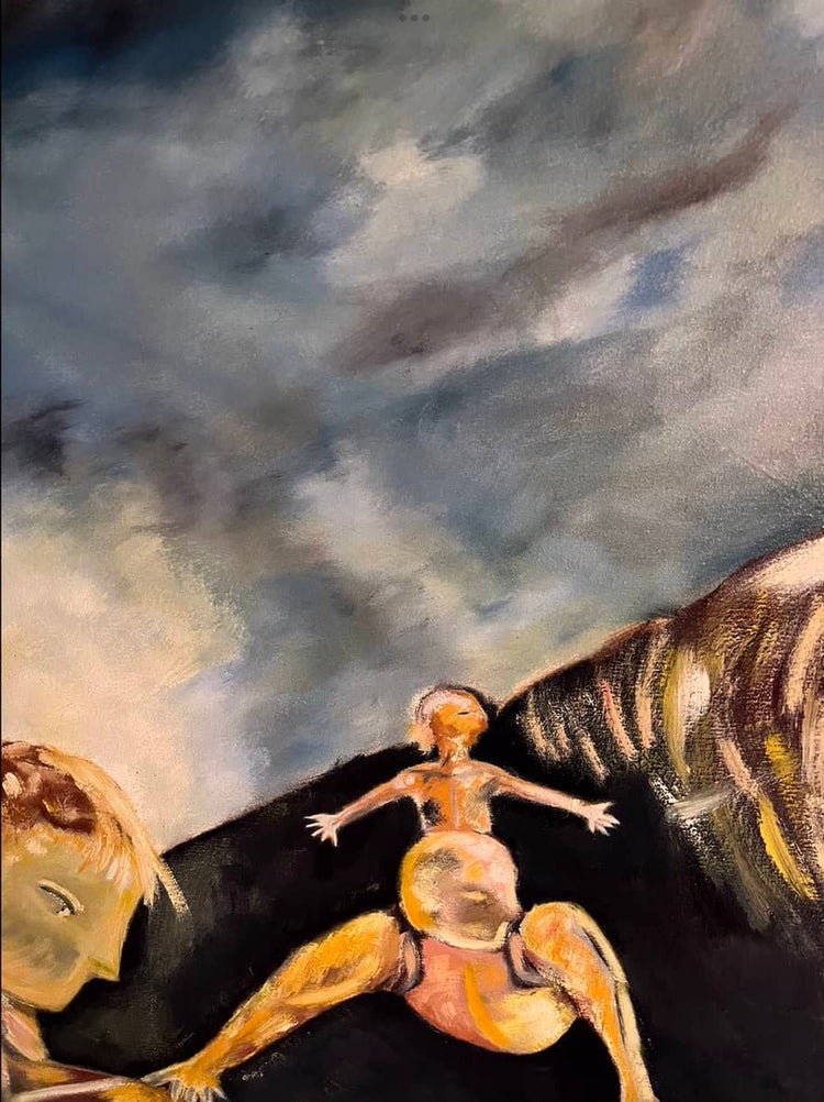 Abstract Figures in Landscape,Oil on Canvas #32 - Laurie Rubell