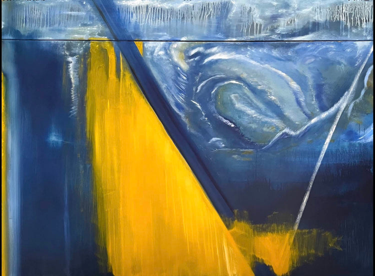 Abstract Figures in Landscape,Oil on Canvas #37 - Laurie Rubell