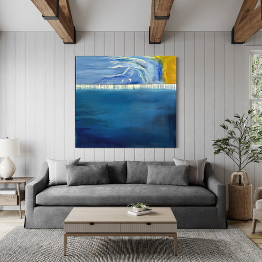 Abstract Figures in Landscape,Oil on Canvas#36 - Laurie Rubell