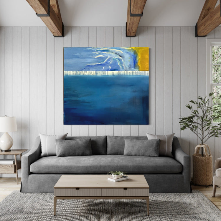 Abstract Figures in Landscape,Oil on Canvas#36 - Laurie Rubell