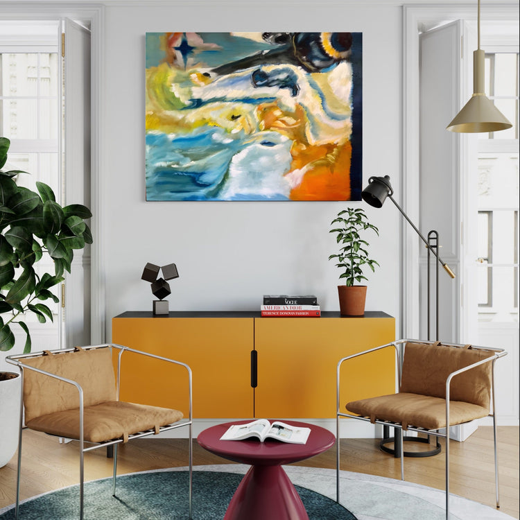 Abstract Figures in Landscape,Oil painting #19 - Laurie Rubell