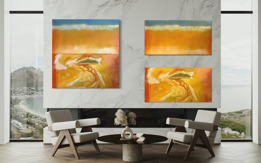 Laurie Rubell Two canvas oil paintings - Laurie Rubell
