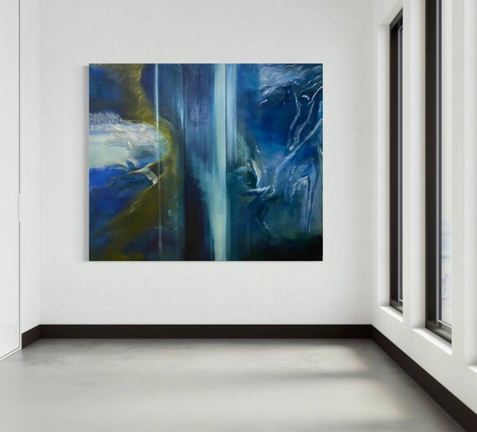 New Original Abstract Oil on Canvas Paintings - Laurie Rubell
