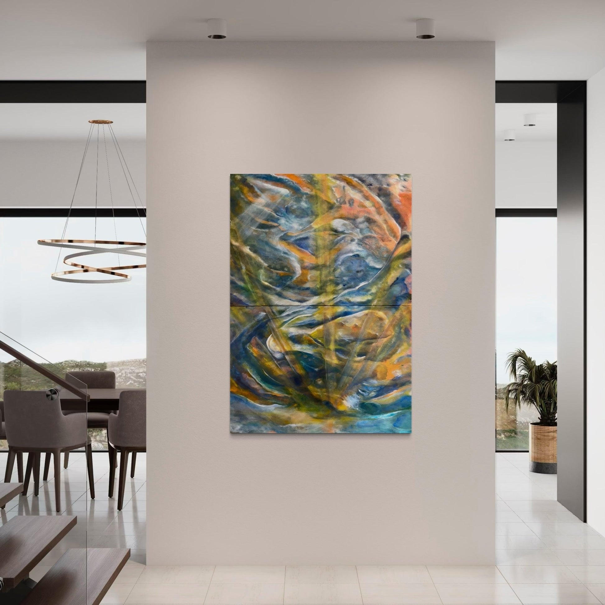 Late November Echoes,Abstract figurative oil painting by Laurie Rubell - Laurie Rubell