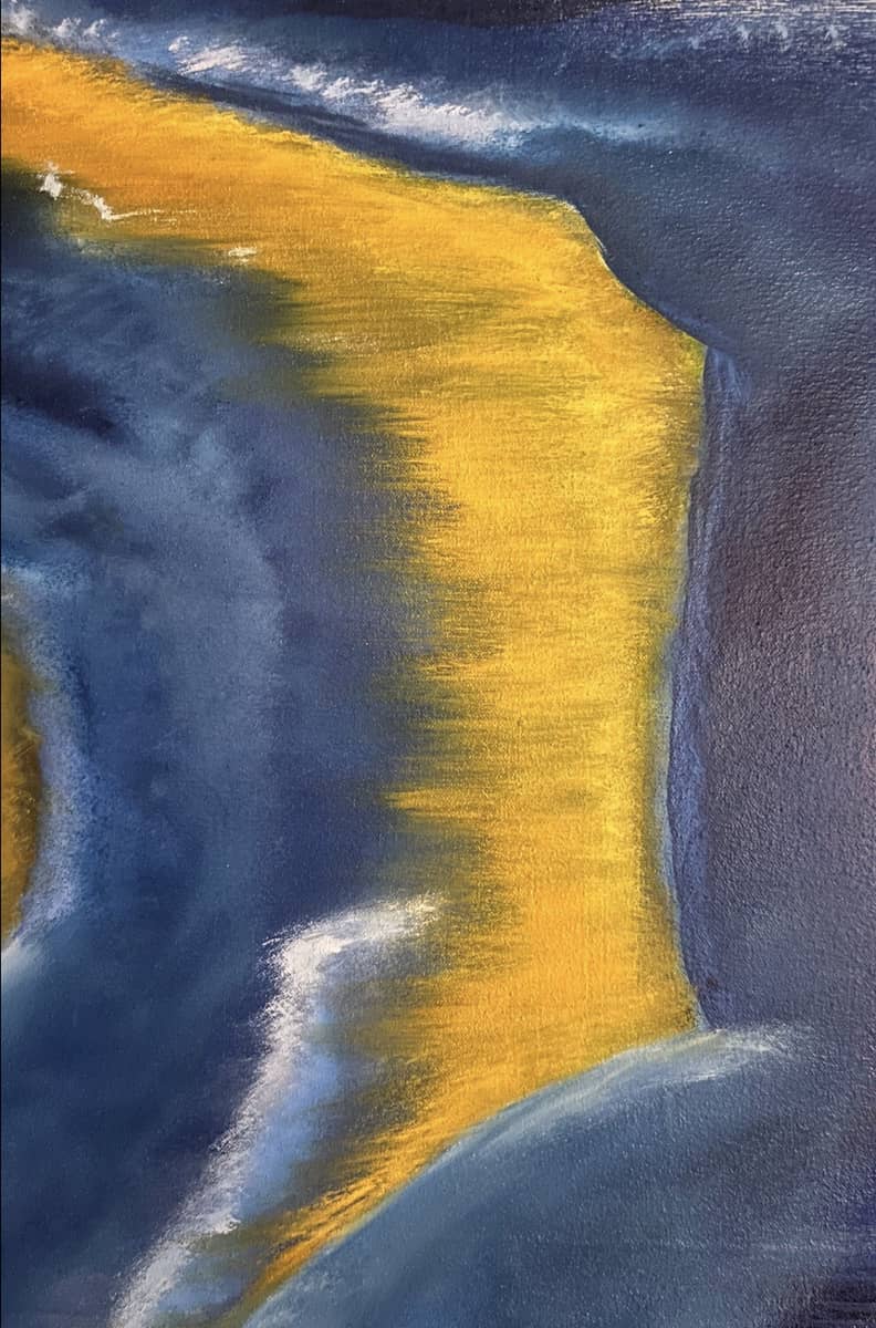 detail from Abstract Figures in Landscape,Oil on Canvas #24 - Laurie Rubell