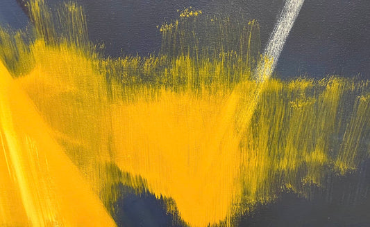  Detail of Abstract Figures in Landscape #37 showing layered oil color and brushwork