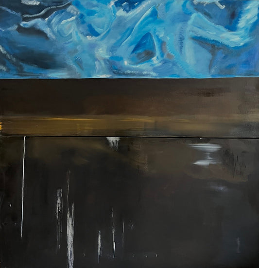 Abstract Figures in Landscape,Oil on Canvas #21 - Laurie Rubell