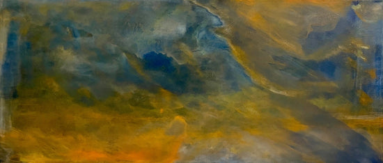 Detail of Abstract landscape after light oil painting - Laurie Rubell