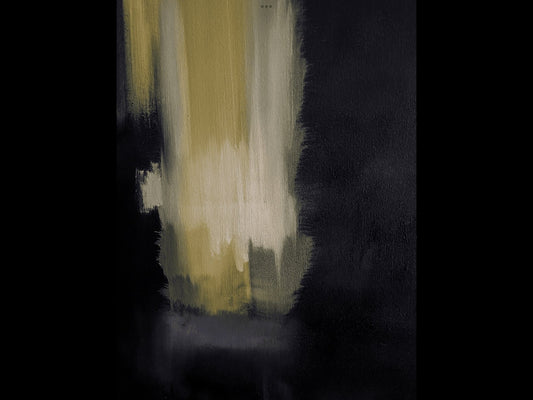  Detail of Abstract Art Oil Painting #8 showing layered color, drips and expressive brushwork